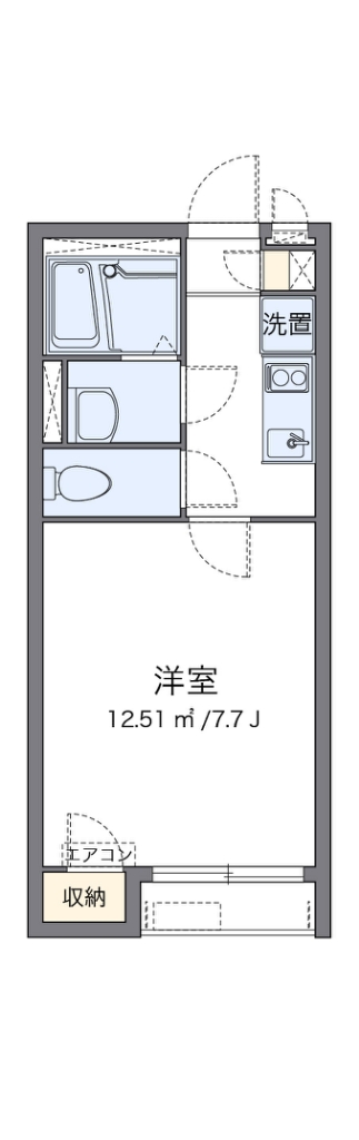 クレイノＫｓハイム七里 104号室 間取り