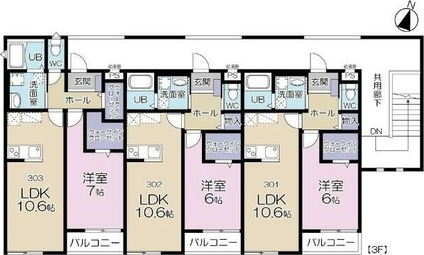 Ｃａｓａ　Ｃａｍｉｎｏ　Ｎｏｒｔｅ 303号室 間取り
