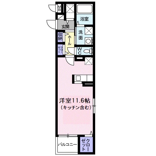 ドルチェ 401号室 間取り