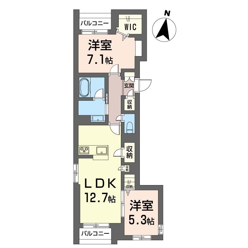 グラン浦和 301号室 間取り