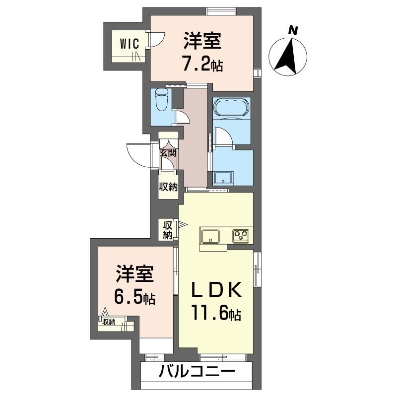グラン浦和 202号室 間取り