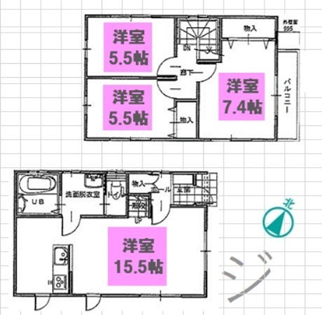 グランソフィア上　2 間取り