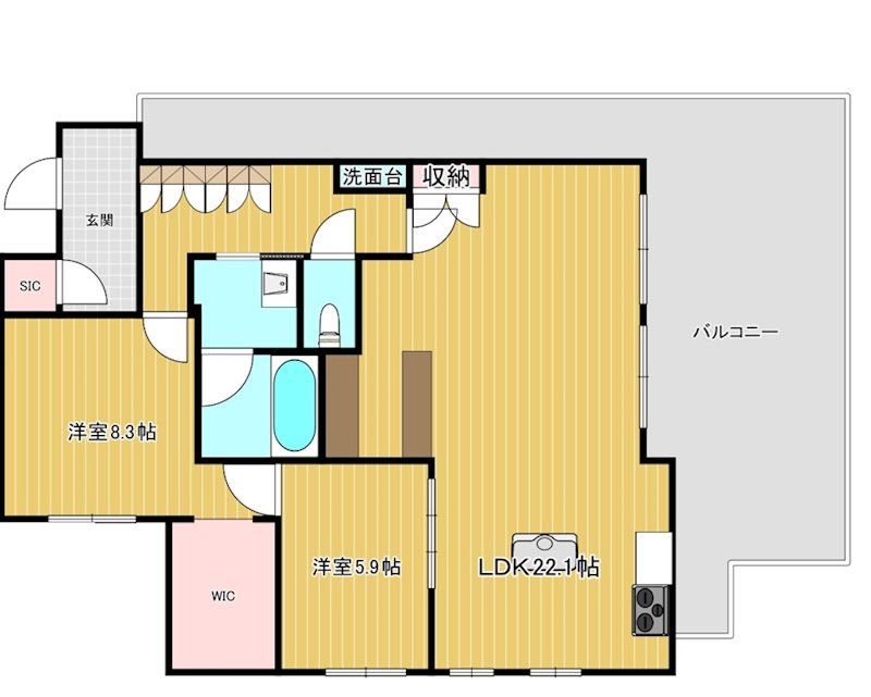 ステラ キャシェット 403号室 間取り