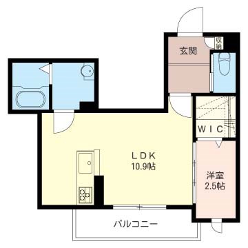 アスティオン 202号室 間取り
