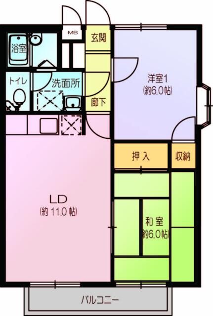 シャンハイツ北与野 ベランダ