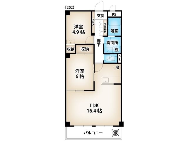 ドミール東大宮 302号室 間取り