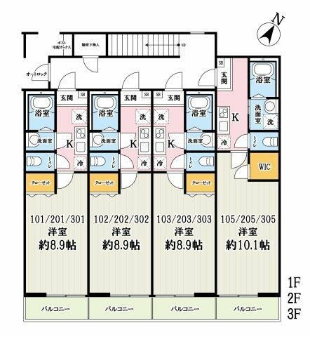 オークウェル宮原 103号室 間取り