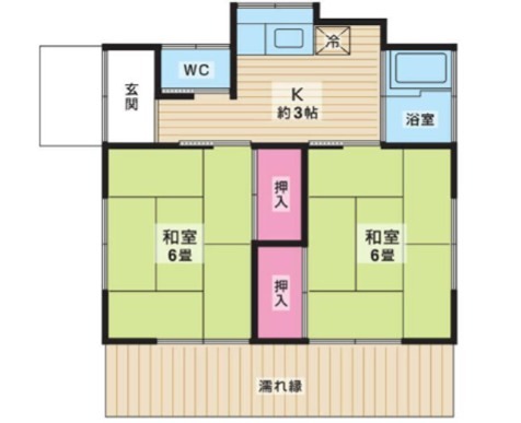 藤巻貸家 ベランダ