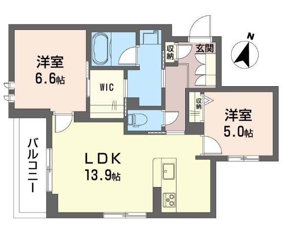 ルクセール　タカバ 202号室 間取り