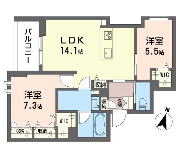 ルクセール　タカバ 301号室 間取り
