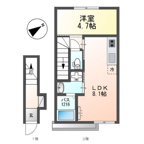 コンフォール・エメ 202号室 間取り