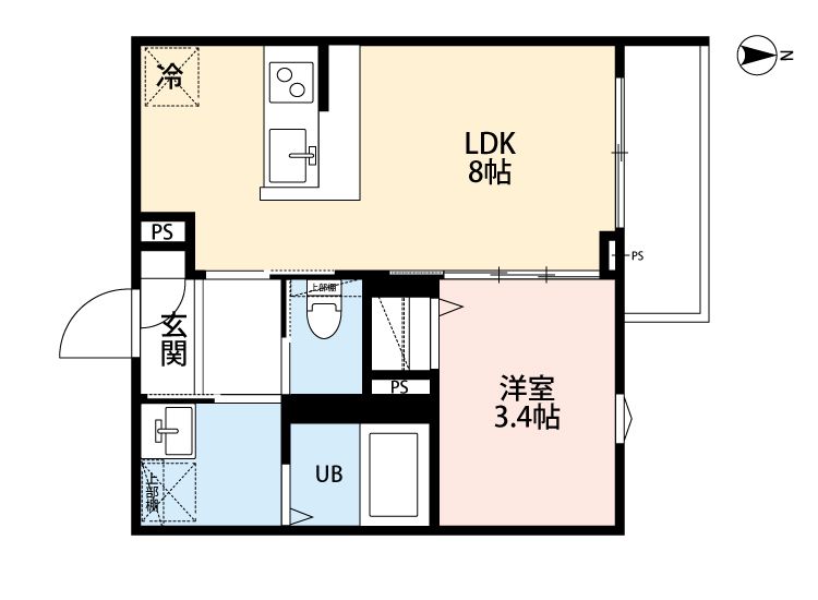 rh Nishiomiya（アールエイチ ニシオオミヤ） 102号室 間取り