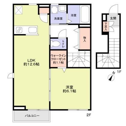 Ｓｕｎ　Ｆｉｅｌｄ 201号室 間取り