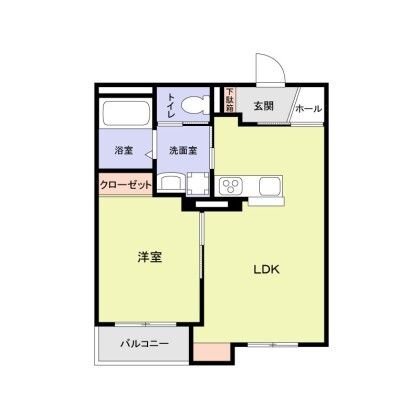 （仮称）マンションシバガミ 201号室 間取り