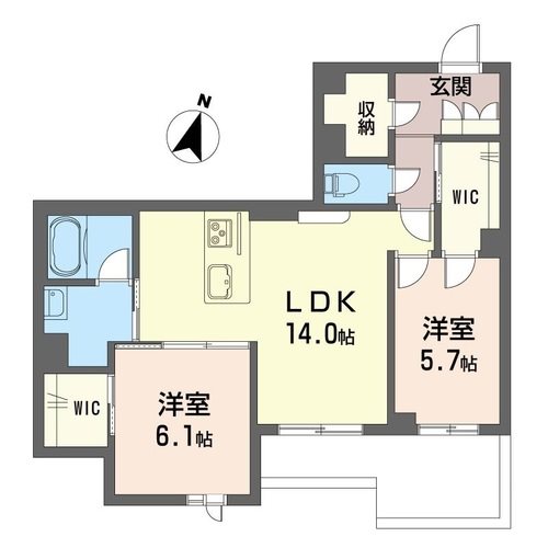 リラフォート 103号室 間取り
