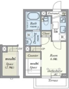 Hygge Futtono 103号室 間取り