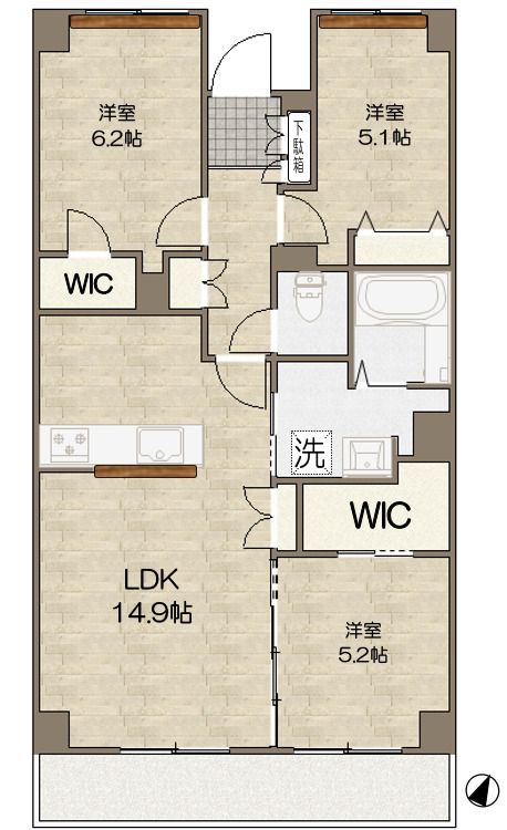 ＣＲＯＴＨ　Ｏｍｉｙａ（クロス大宮） ベランダ