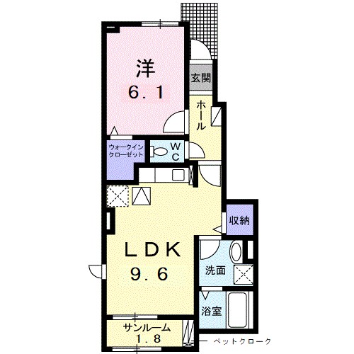 コートヴィレッジ　かすみ 104号室 間取り