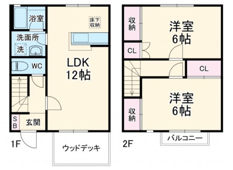 ガーデンハウス２ E号室 間取り