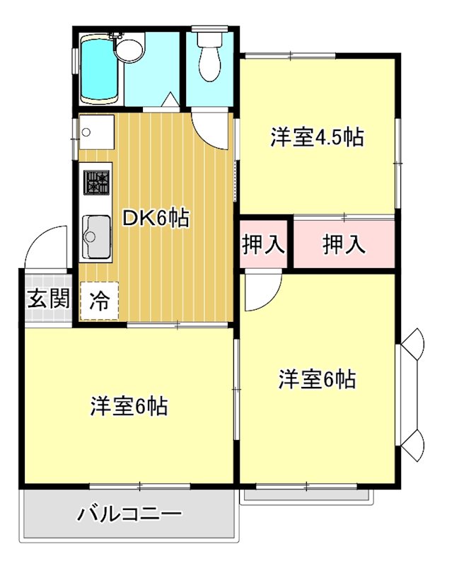 小島アーバンライフ 101号室 間取り