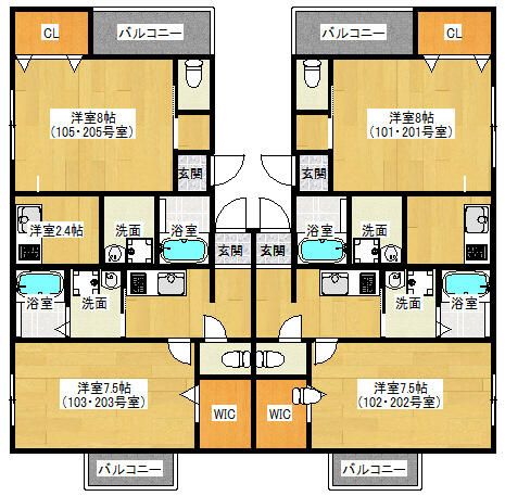 ステラコート 101号室 間取り