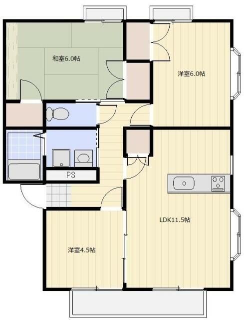 コスモヒルズ　１ 102号室 間取り