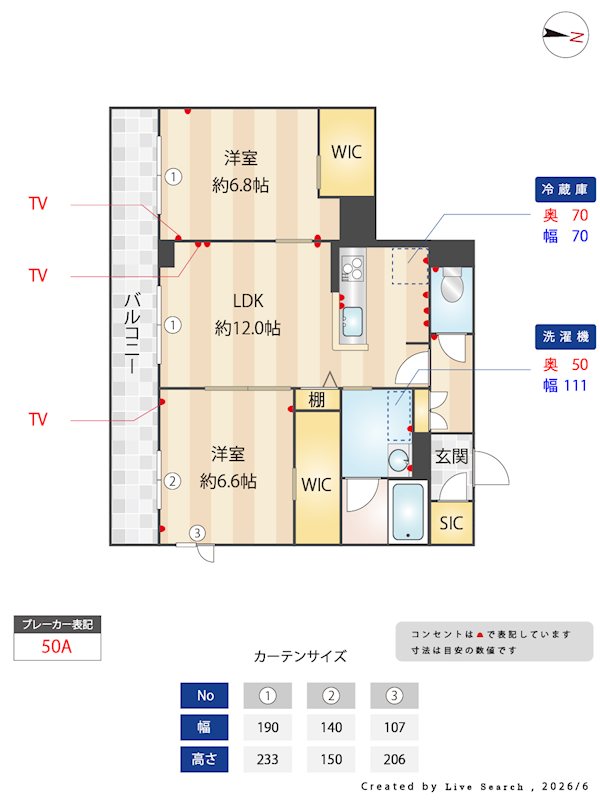 リッツ・リン 202号室 間取り