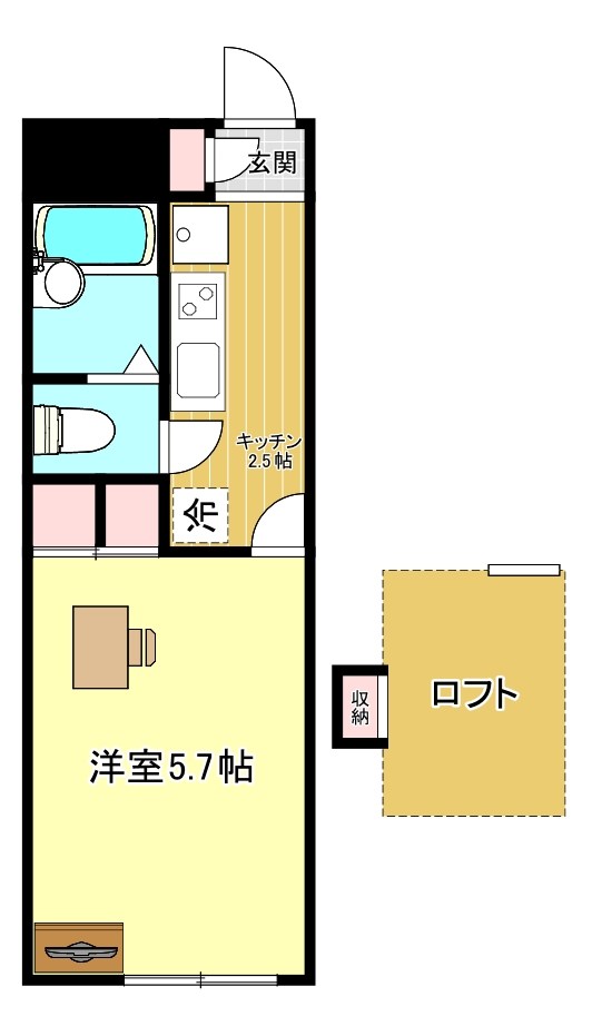 GOYA本郷 201号室 間取り