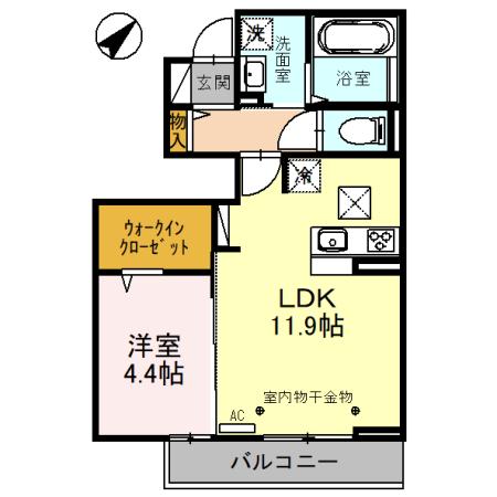 Solana彩 103号室 間取り
