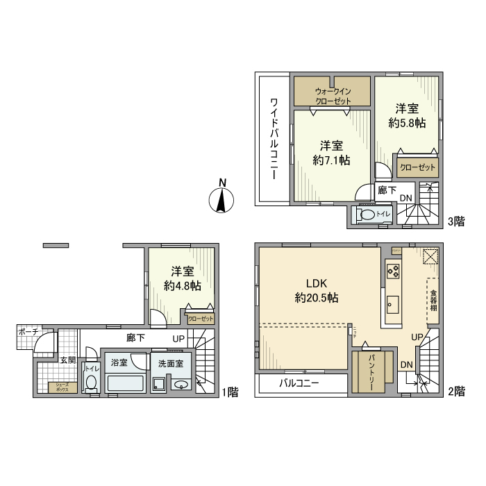 天沼町戸建 間取り