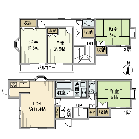 南中丸戸建 間取り