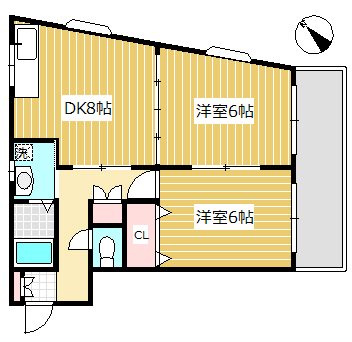 クレッセント堀の内 203号室 間取り