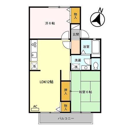 クレセントハイム 105号室 間取り