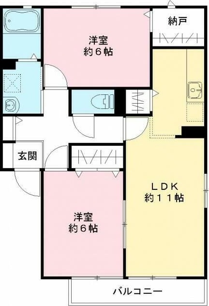 アローザ 202号室 間取り