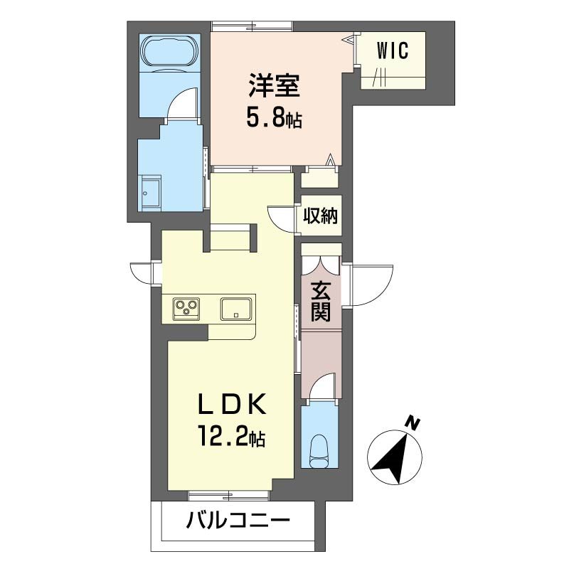 エスコート 201号室 間取り