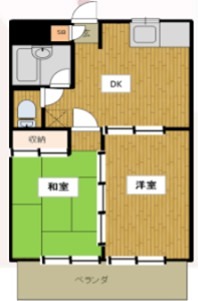 サンライズパーク上小町 302号室 間取り