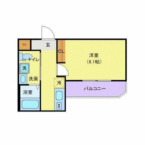 ＤＥＬＩＧＨＴ　ＴＯＷＮ 105号室 間取り