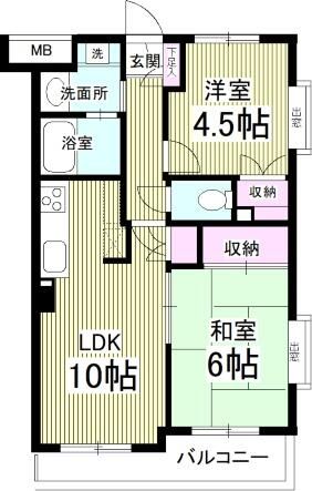ウィンベルコーラス大宮日進 502号室 間取り