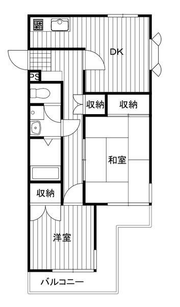 奈良町ハイツ 101号室 間取り