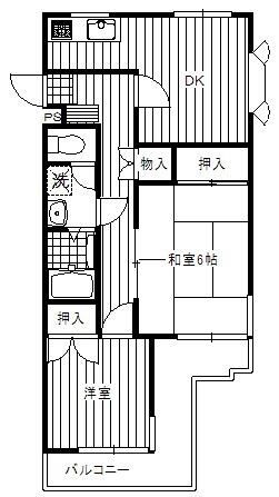 奈良町ハイツ 201号室 間取り