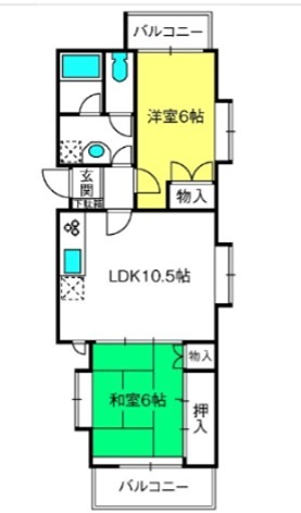 オークヒル領家 103号室 間取り