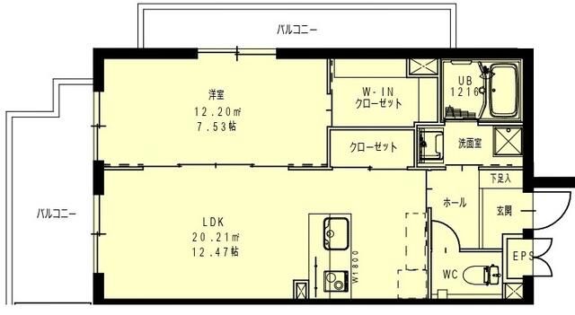Ｄｏｍｉｎｏ　Ｓｔｅｌｌａ　Ｒｅｓｉｄｅｎｃｅ 403号室 間取り