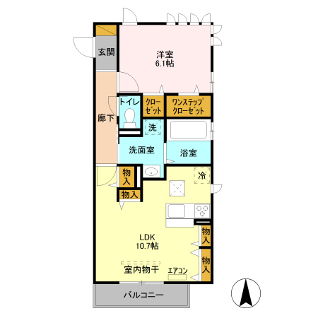 ハイムラフォーレ　Ⅲ 201号室 間取り