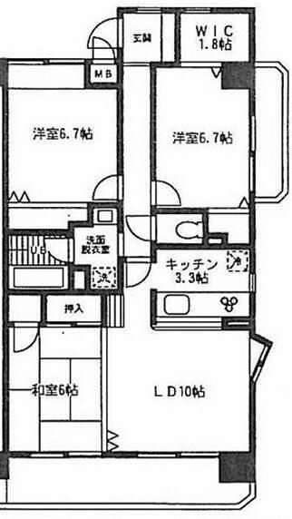パ－クサイド末広 206号室 間取り