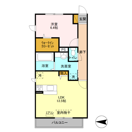 クレセント 205号室 間取り
