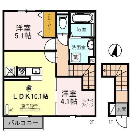 ポポの木 203号室 間取り