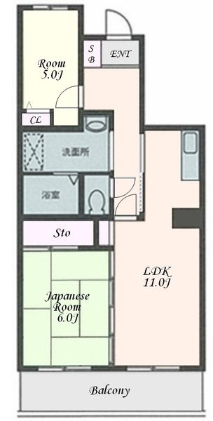 クレール・ソシア 502号室 間取り