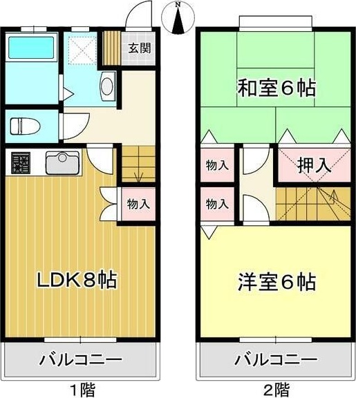 メゾン本町 206号室 間取り