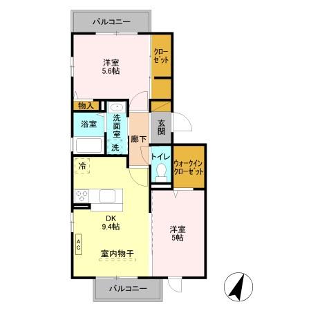 メゾンドソメイユ 302号室 間取り