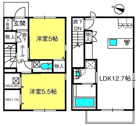 豆柴荘 101号室 間取り
